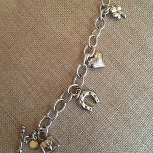 Authentic sterling silver. Lucky charm bracelet